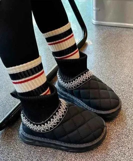 Children's Casual Shoes - Thick Fur Ankle Sock Boots - TSS245