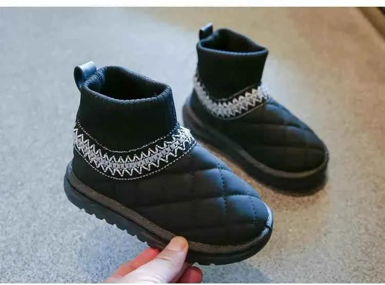 Children's Casual Shoes - Thick Fur Ankle Sock Boots - TSS245