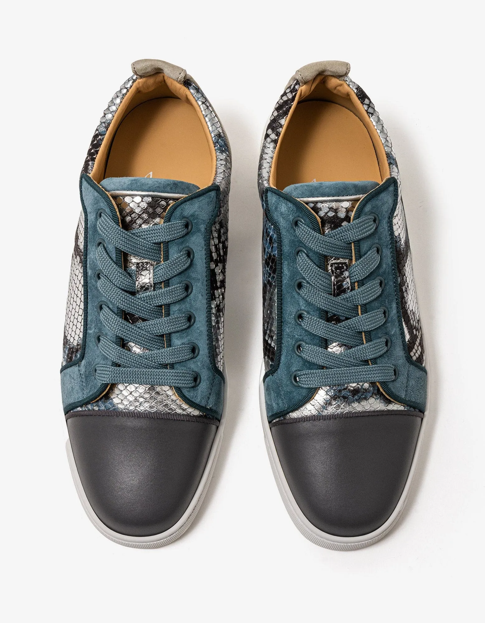 Christian Louboutin Louis Junior Amazonia Blue Trainers -