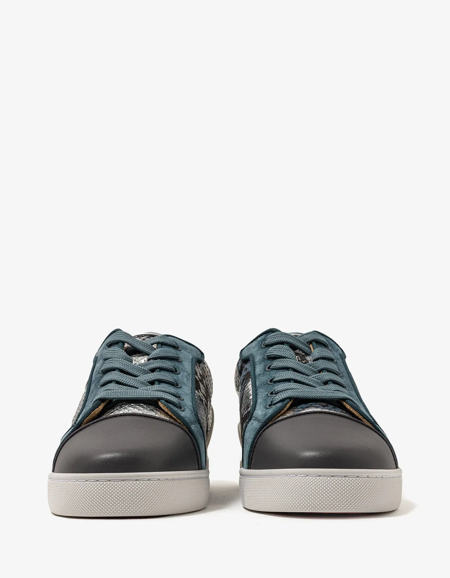 Christian Louboutin Louis Junior Amazonia Blue Trainers -