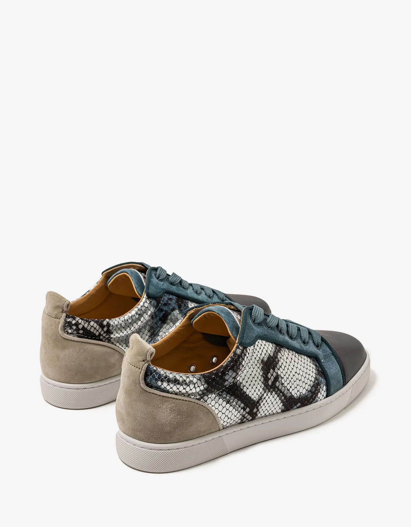 Christian Louboutin Louis Junior Amazonia Blue Trainers -