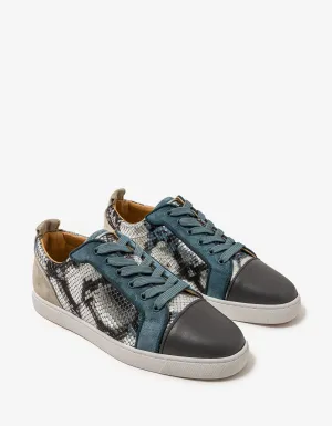 Christian Louboutin Louis Junior Amazonia Blue Trainers -