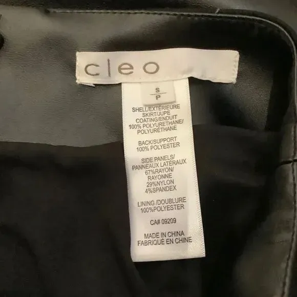 CLEO FAUX LEATHER BLACK SKIRT