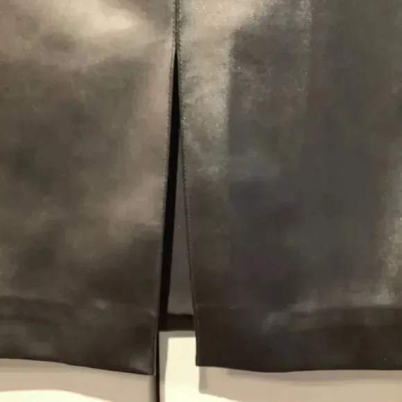 CLEO FAUX LEATHER BLACK SKIRT