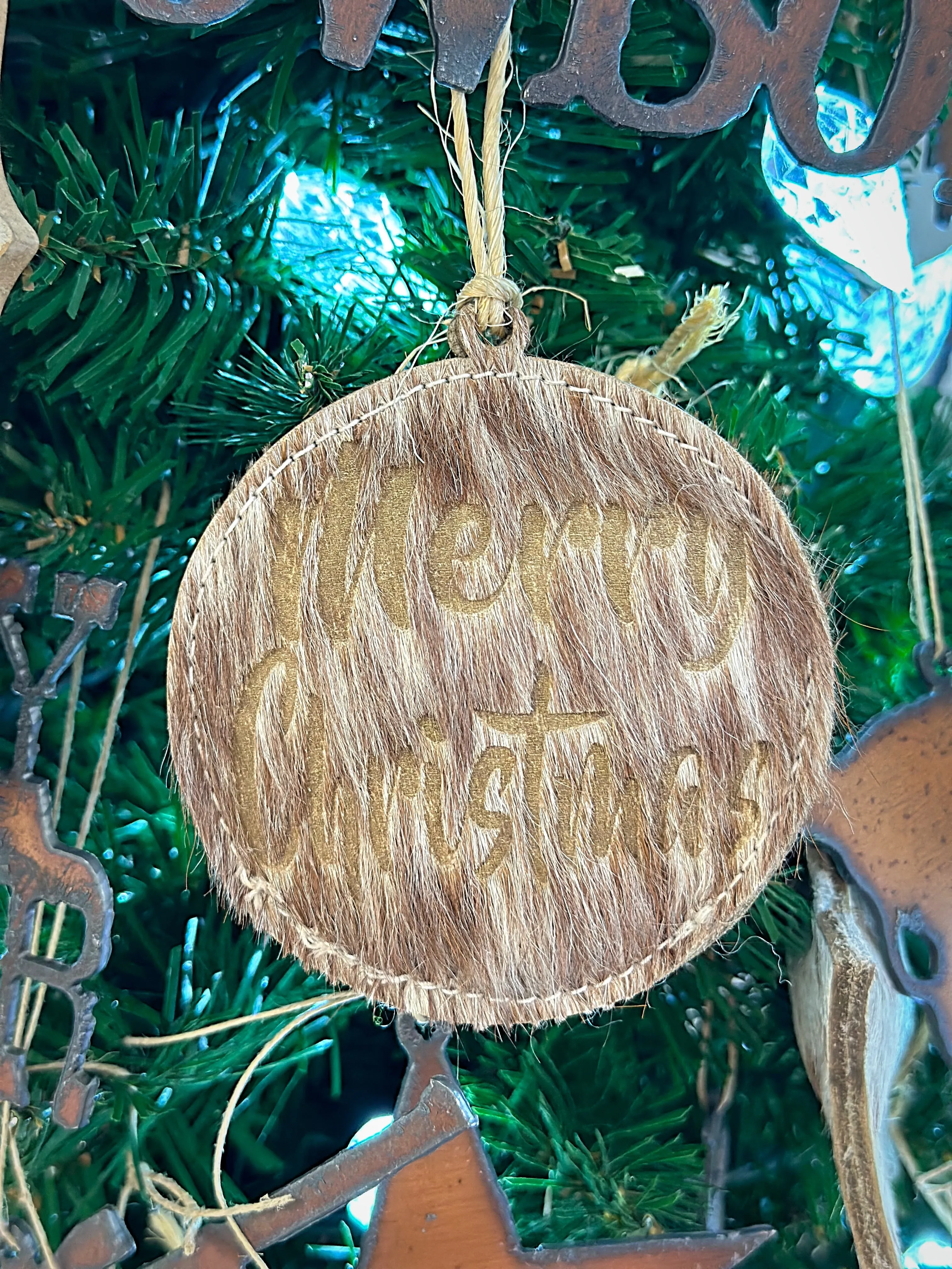 Cowhide and Embossed Leather Ornaments