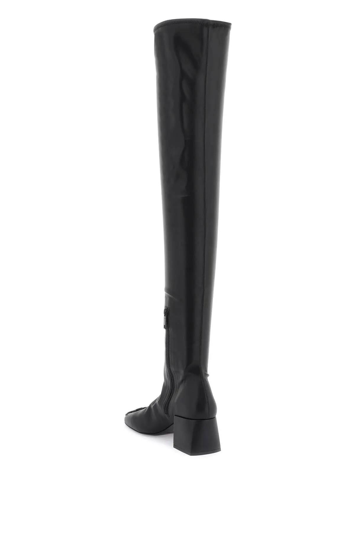 faux leather high boots