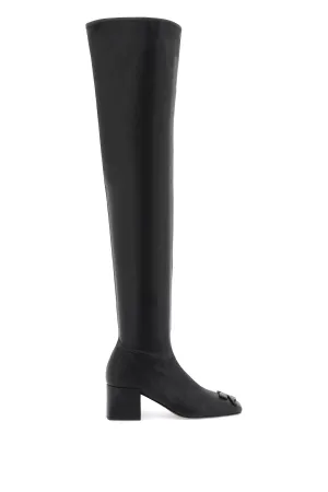 faux leather high boots