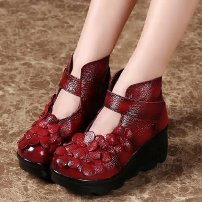 Funki Buys | Boots | Women's Gothic Designer Floral Ankle Boot