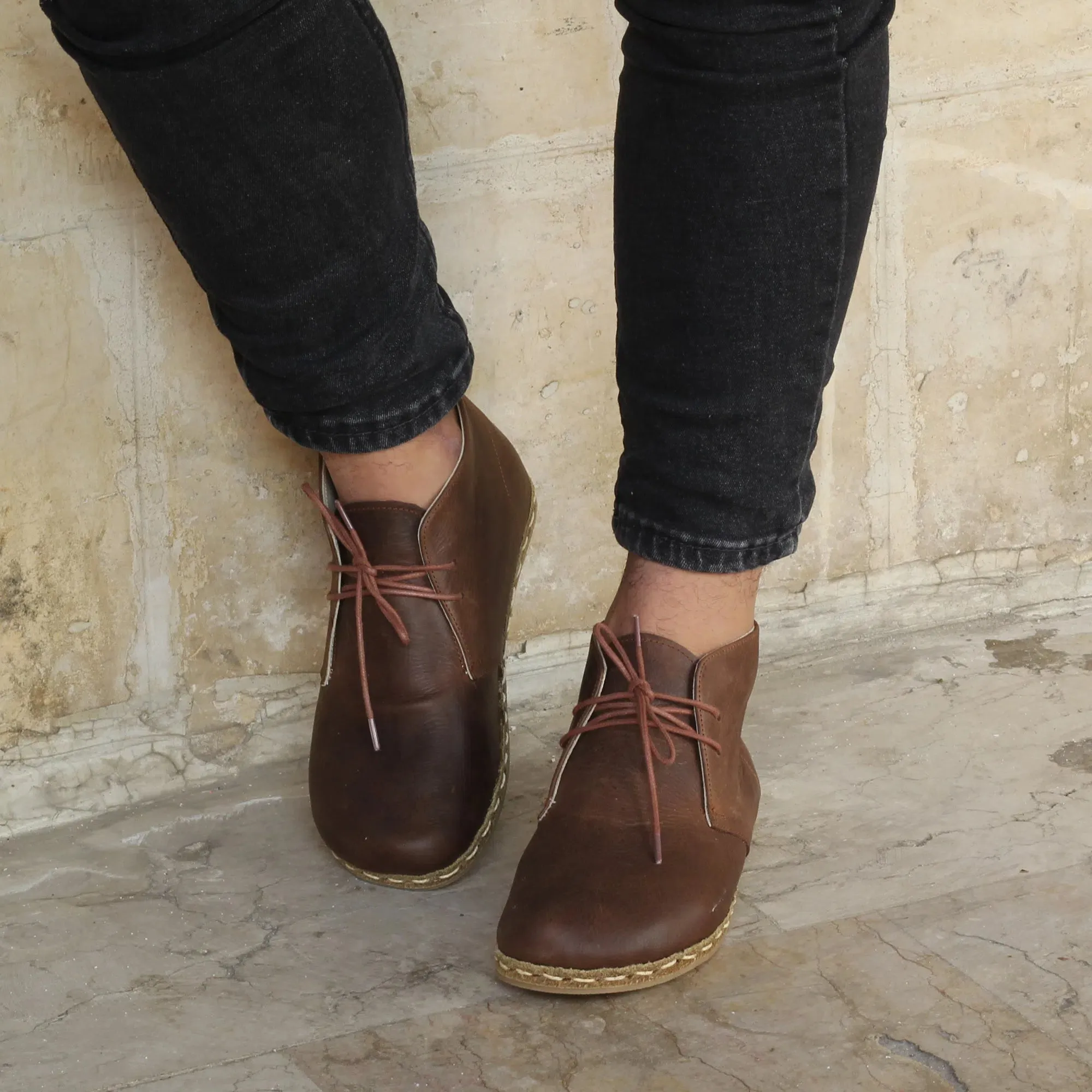 Oxford Earthing Boots Crazy Classic Brown Men's