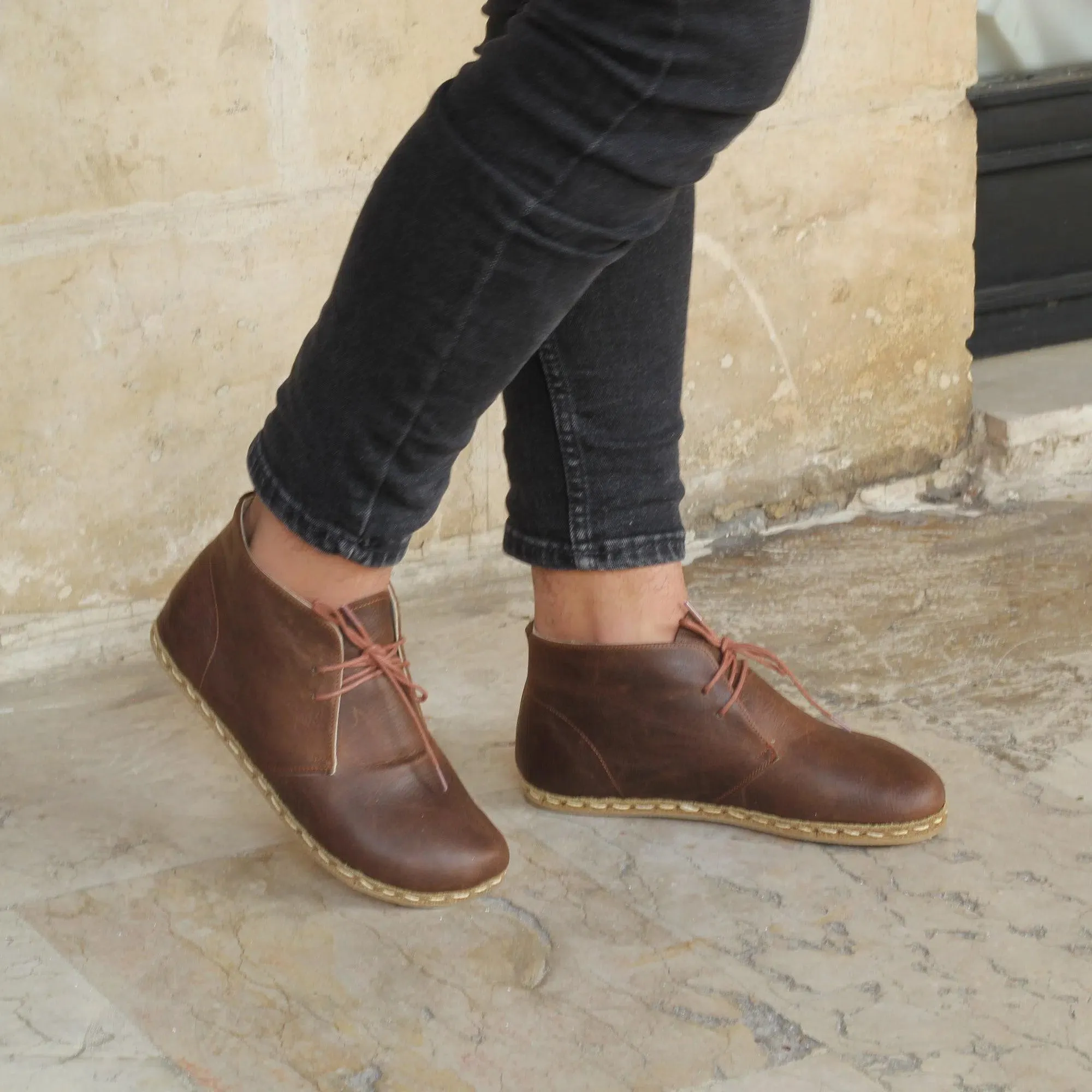 Oxford Earthing Boots Crazy Classic Brown Men's
