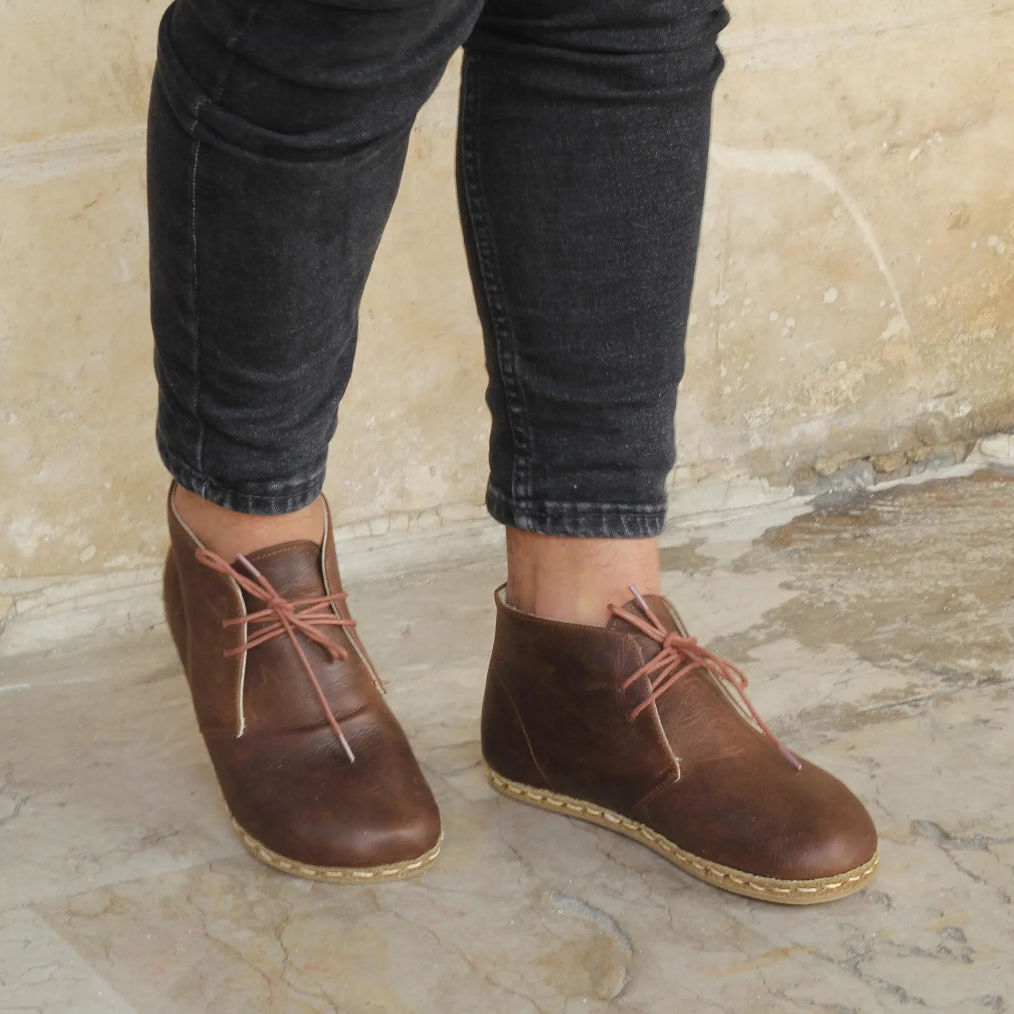 Oxford Earthing Boots Crazy Classic Brown Men's