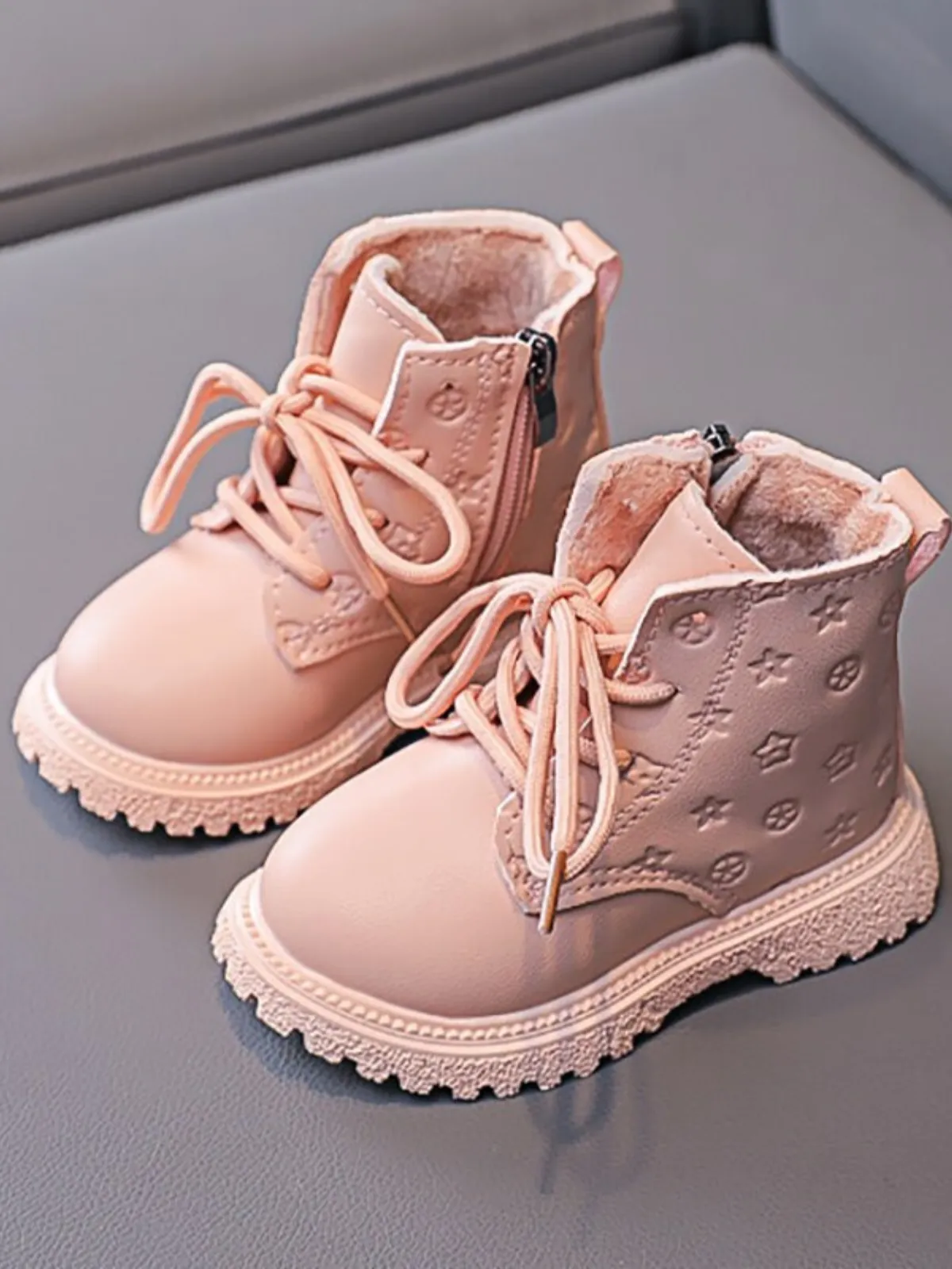 Street Smart Embossed Leather Boots By Liv and Mia