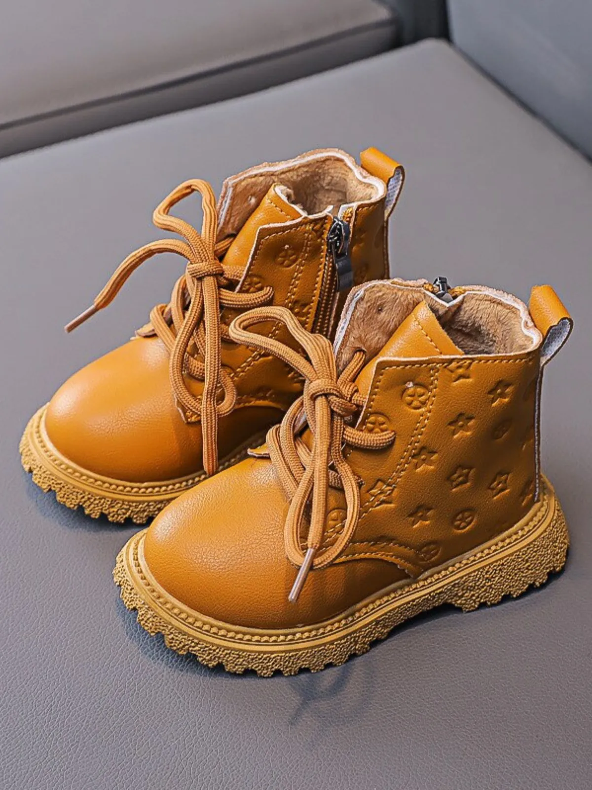 Street Smart Embossed Leather Boots By Liv and Mia