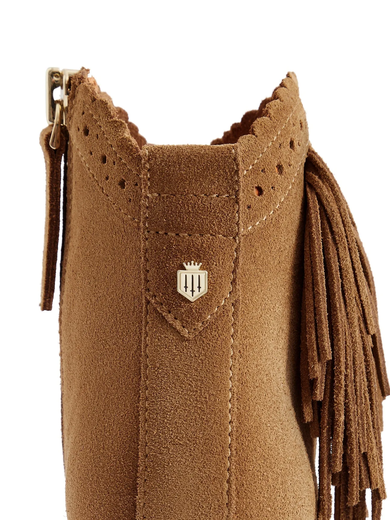 The Regina Women's Fringed Ankle Boot - Tan Suede