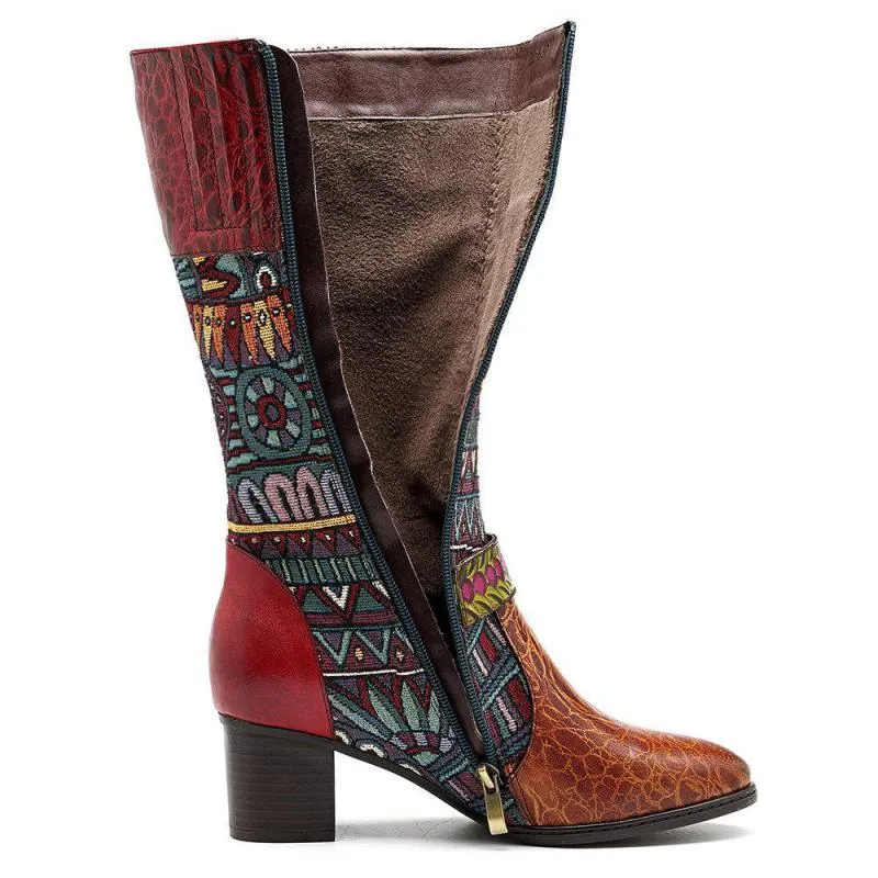 Women's Handmade Leather Mid-Calf Boots "Beta Style"