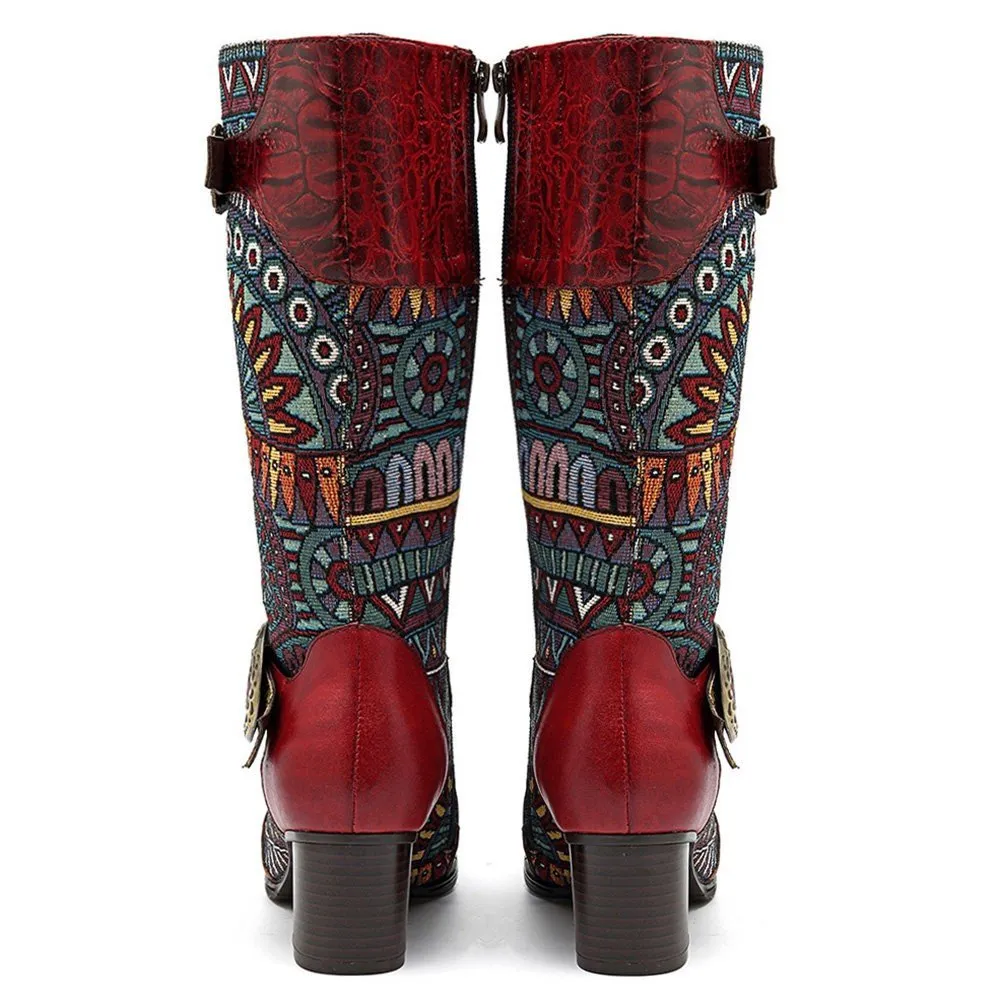 Women's Handmade Leather Mid-Calf Boots "Beta Style"